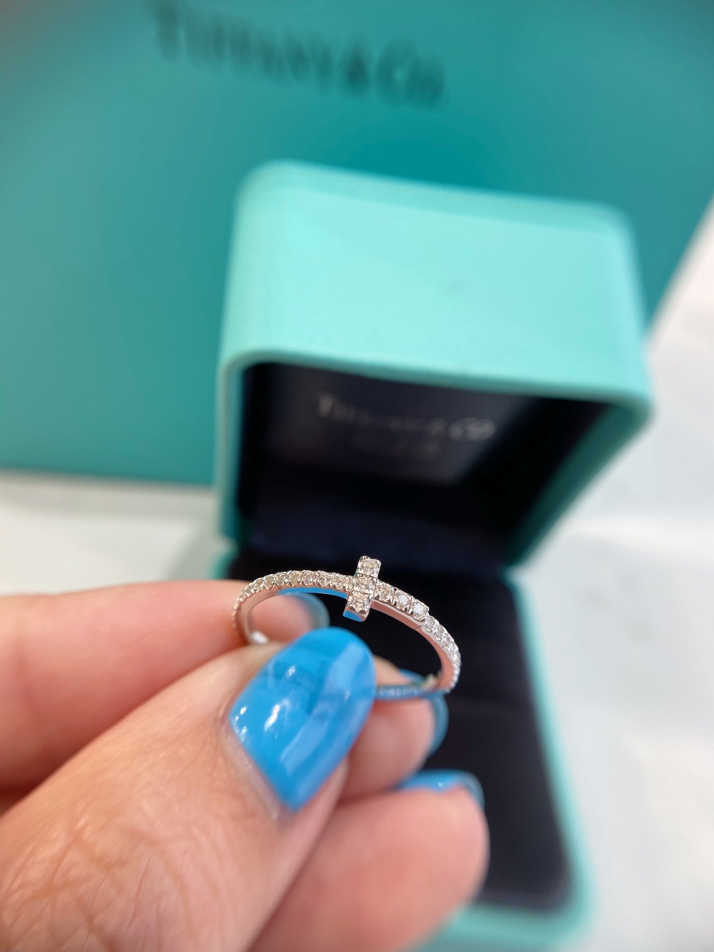 TIFFANY T SMALL RING DIAMOND SILVER