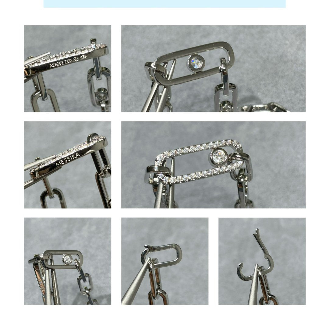 MESSIKA MOVE CHAIN LINK SILVER DIAMOND BRACELET