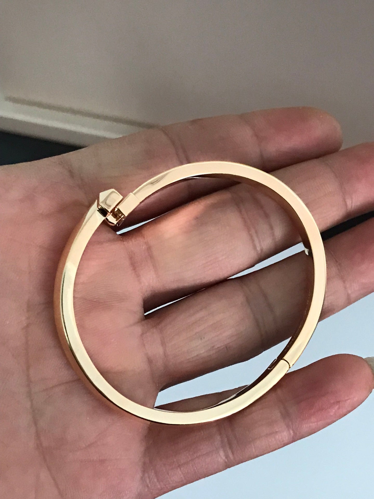 TIFFANY T1 WIDE DIAMOND HINGED BANGLE PINK GOLD