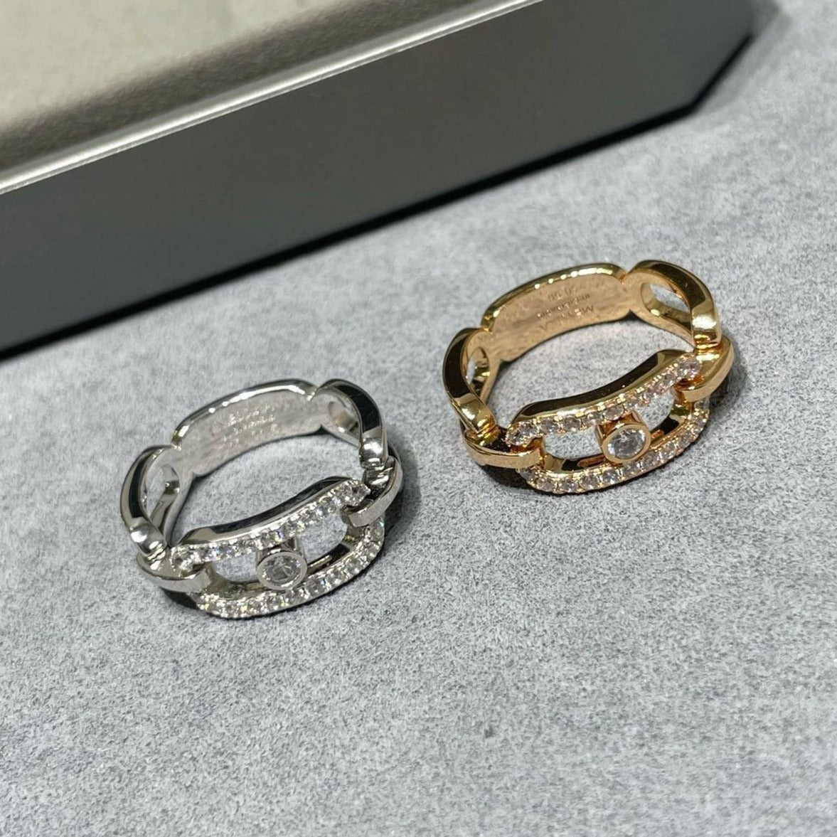 MESSIKA MOVE LINK DIAMOND PAVED RING