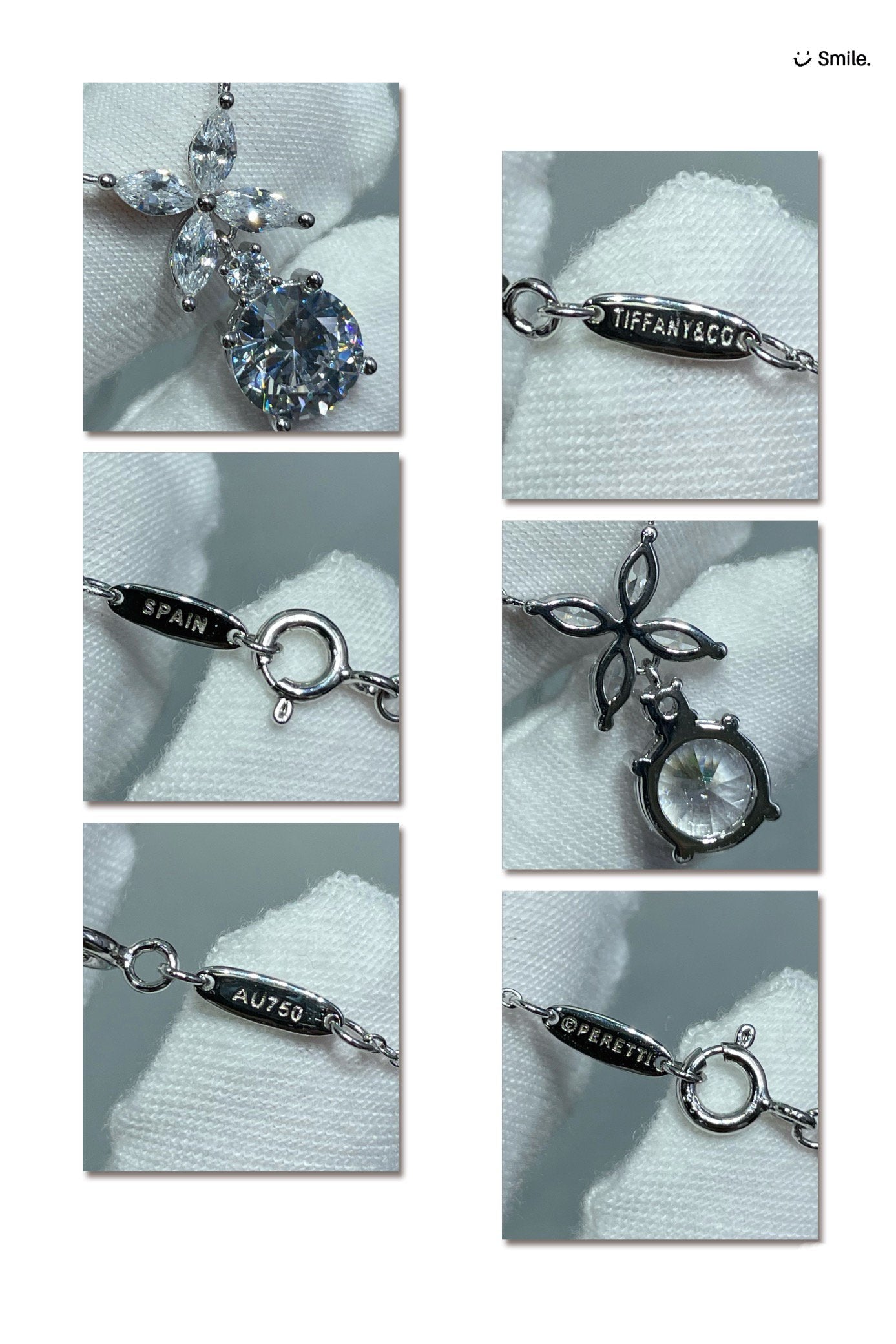 TIFFANY VICTORIA PENDANT SILVER DIAMOND NECKLACE