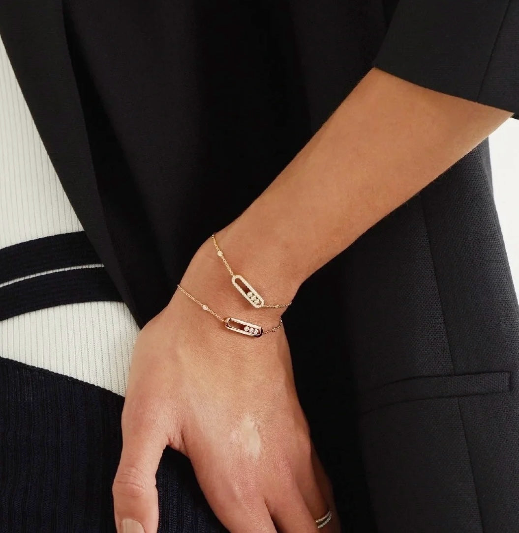 MESSIKA BABY MOVE PINK GOLD DIAMOND BRACELET