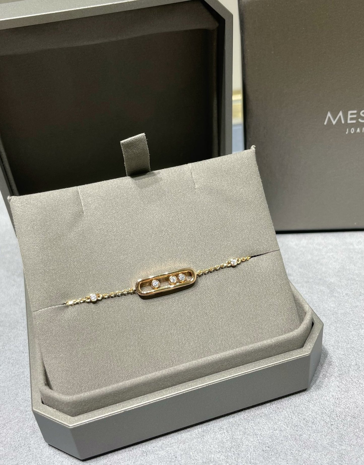 MESSIKA BABY MOVE PINK GOLD DIAMOND BRACELET