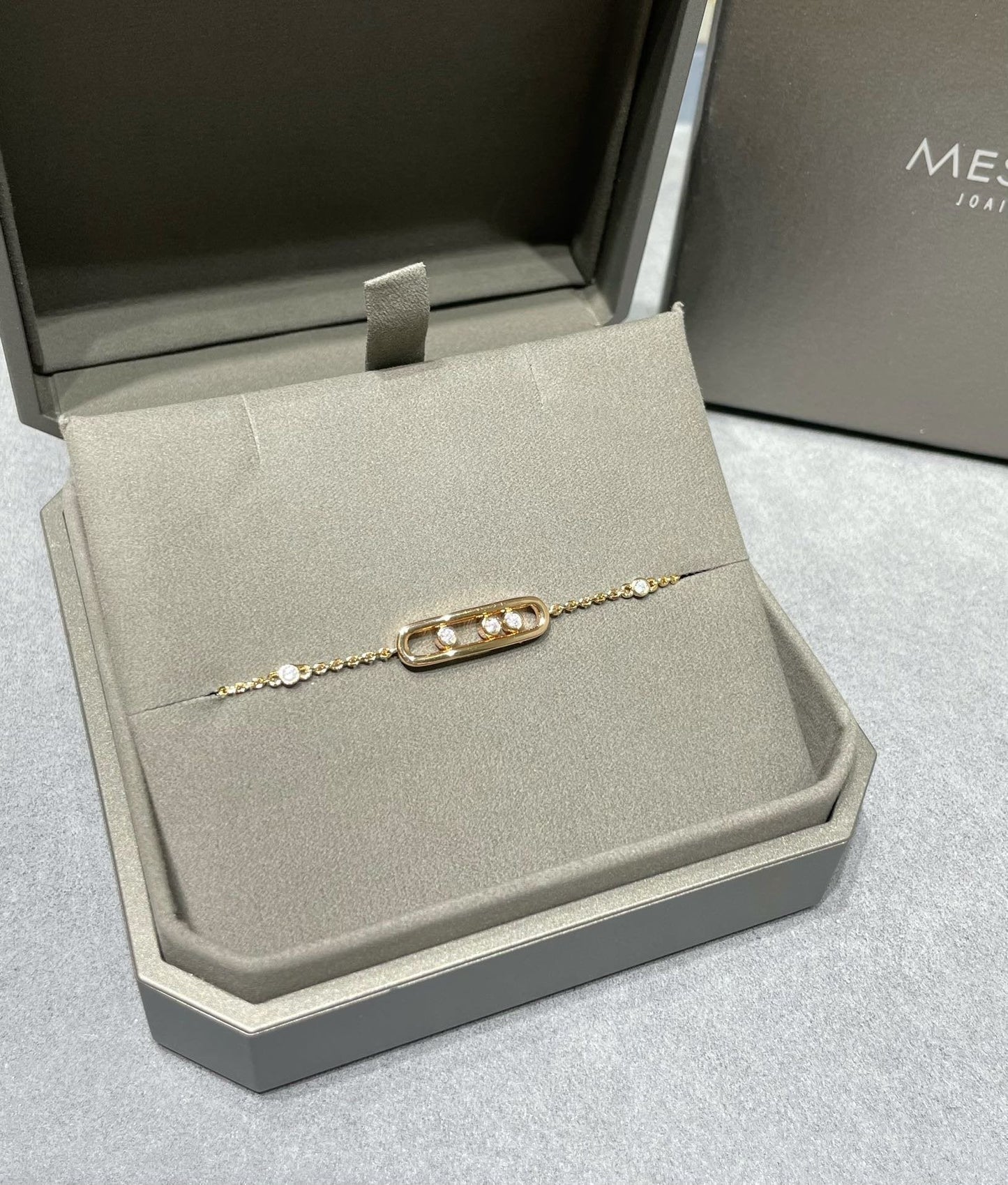 MESSIKA BABY MOVE PINK GOLD DIAMOND BRACELET