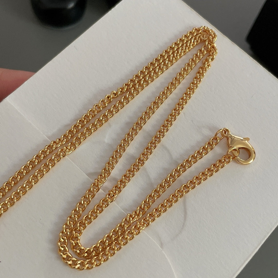 Chanel Lock Gold Chain Necklace