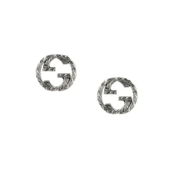 GUCCI INTERLOCKING G EARRINGS SILVER