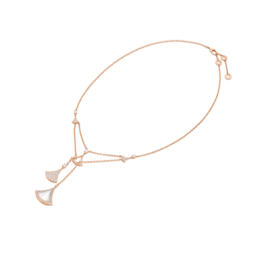 BVLGARI DREAM DOUBLE CHAIN PINK GOLD NECKLACE