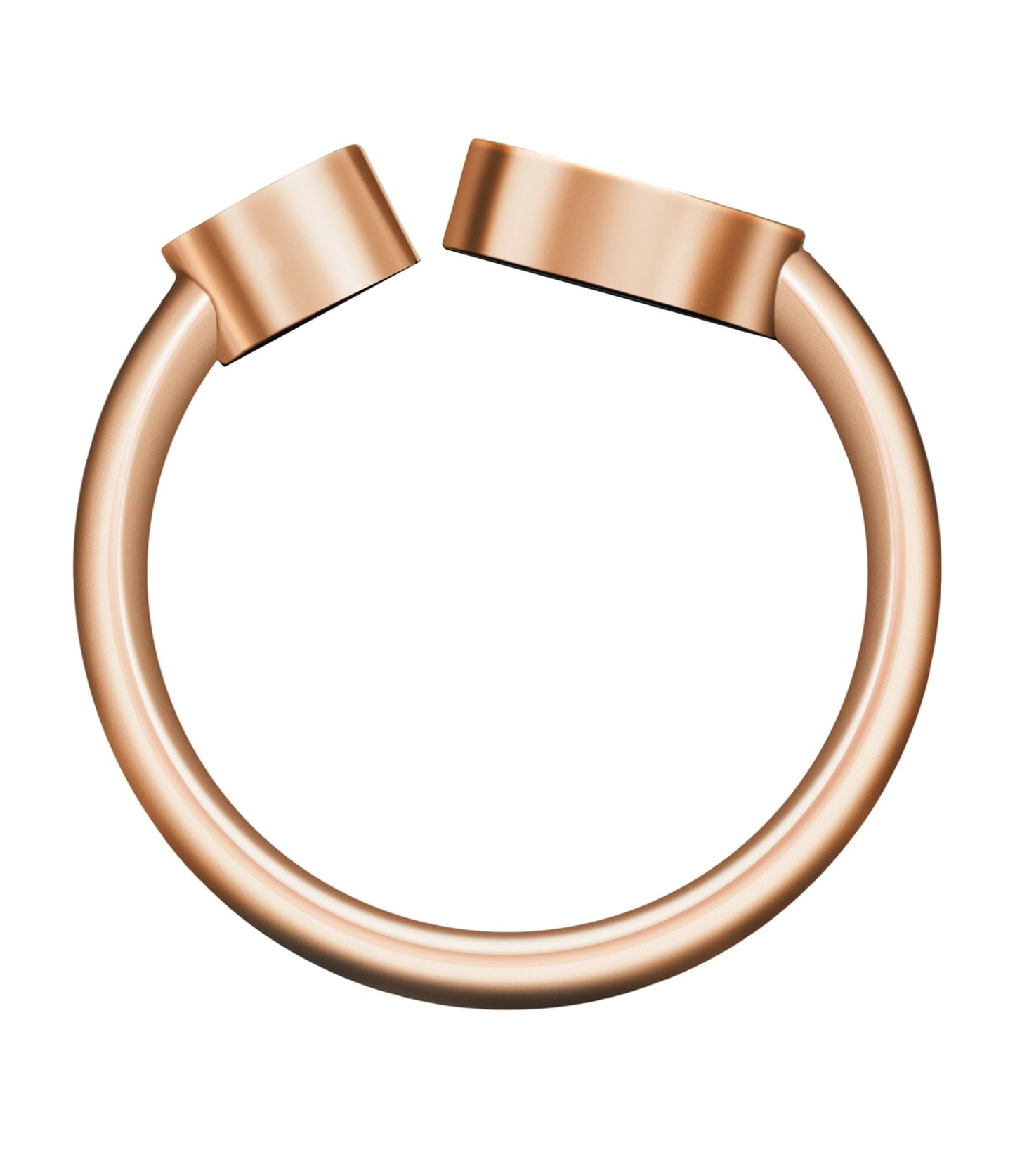 CHOPARD HAPPY HEART ONYX RING PINK GOLD