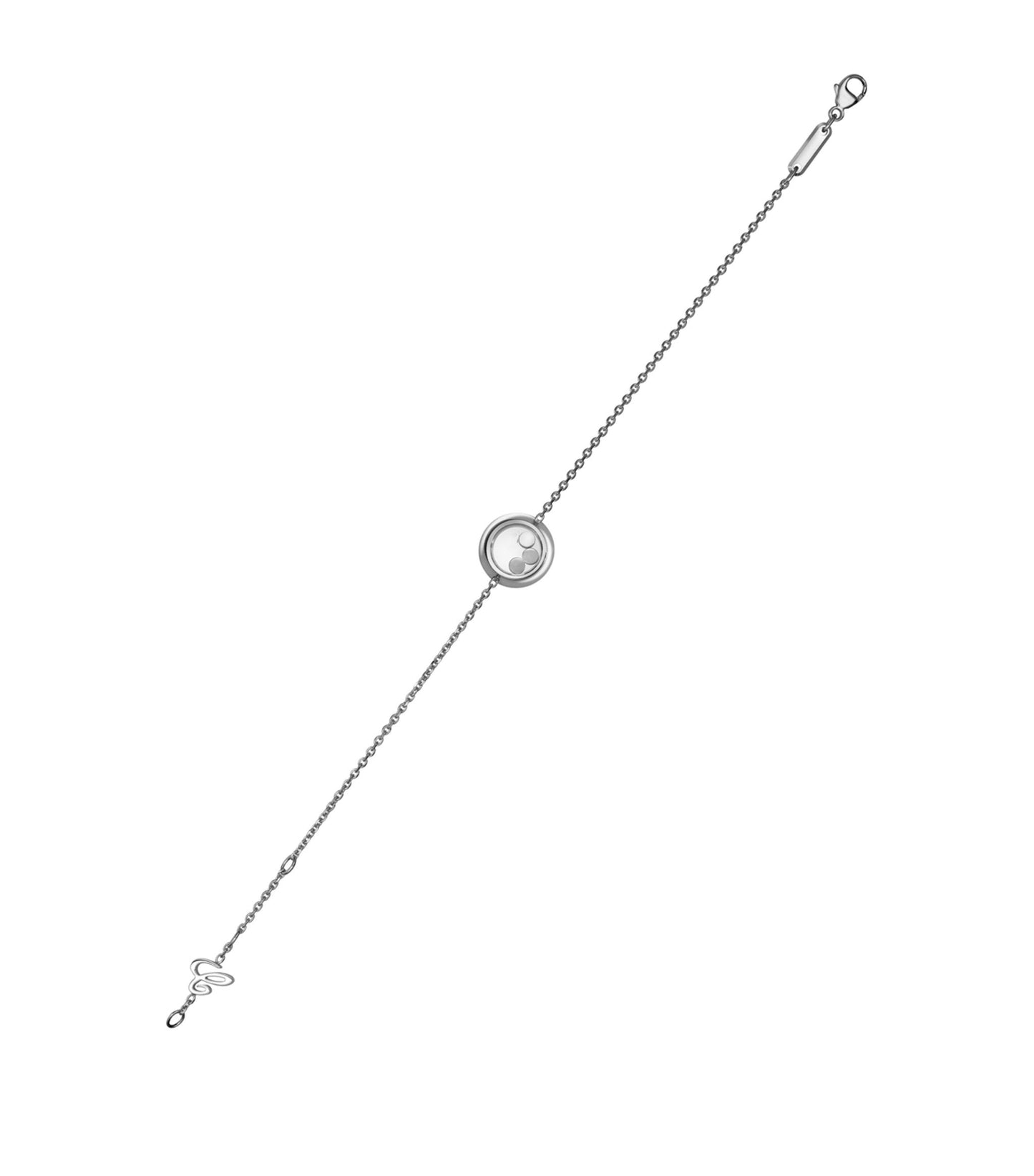 CHOPARD HAPPY HEART SILVER DIAMOND BRACELET