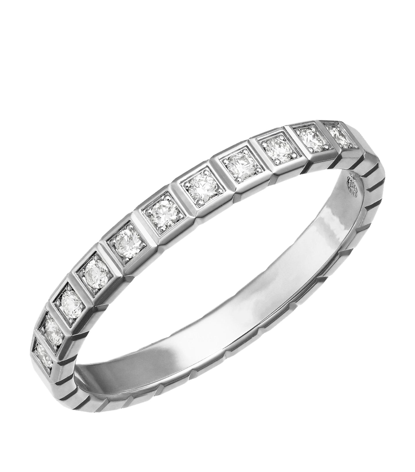 CHOPARD ICE CUBA RING SILVER FULL DIAMOND