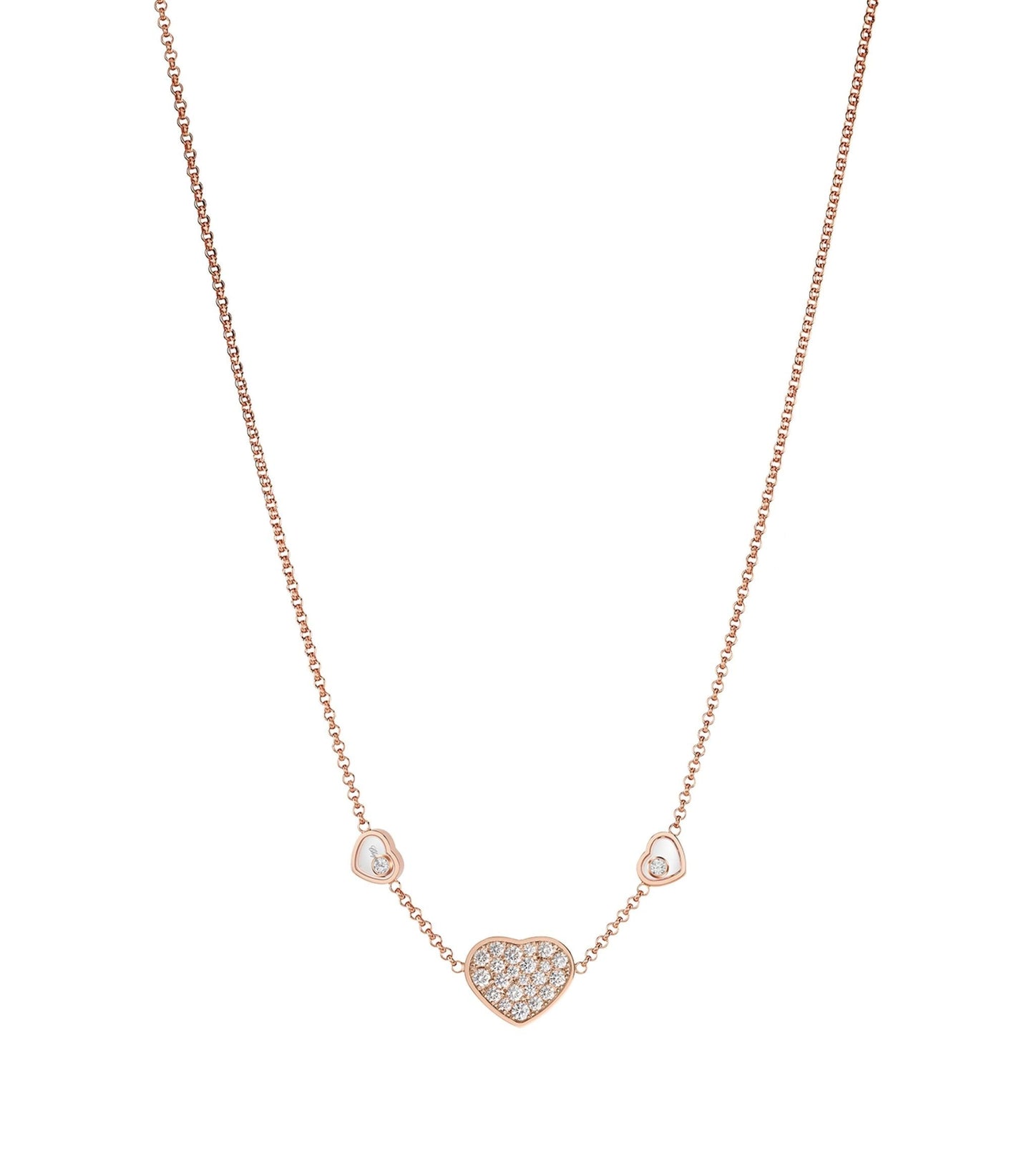 CHOPARD HAPPY HEART NECKLACE 3 MOTIFS DIAMOND