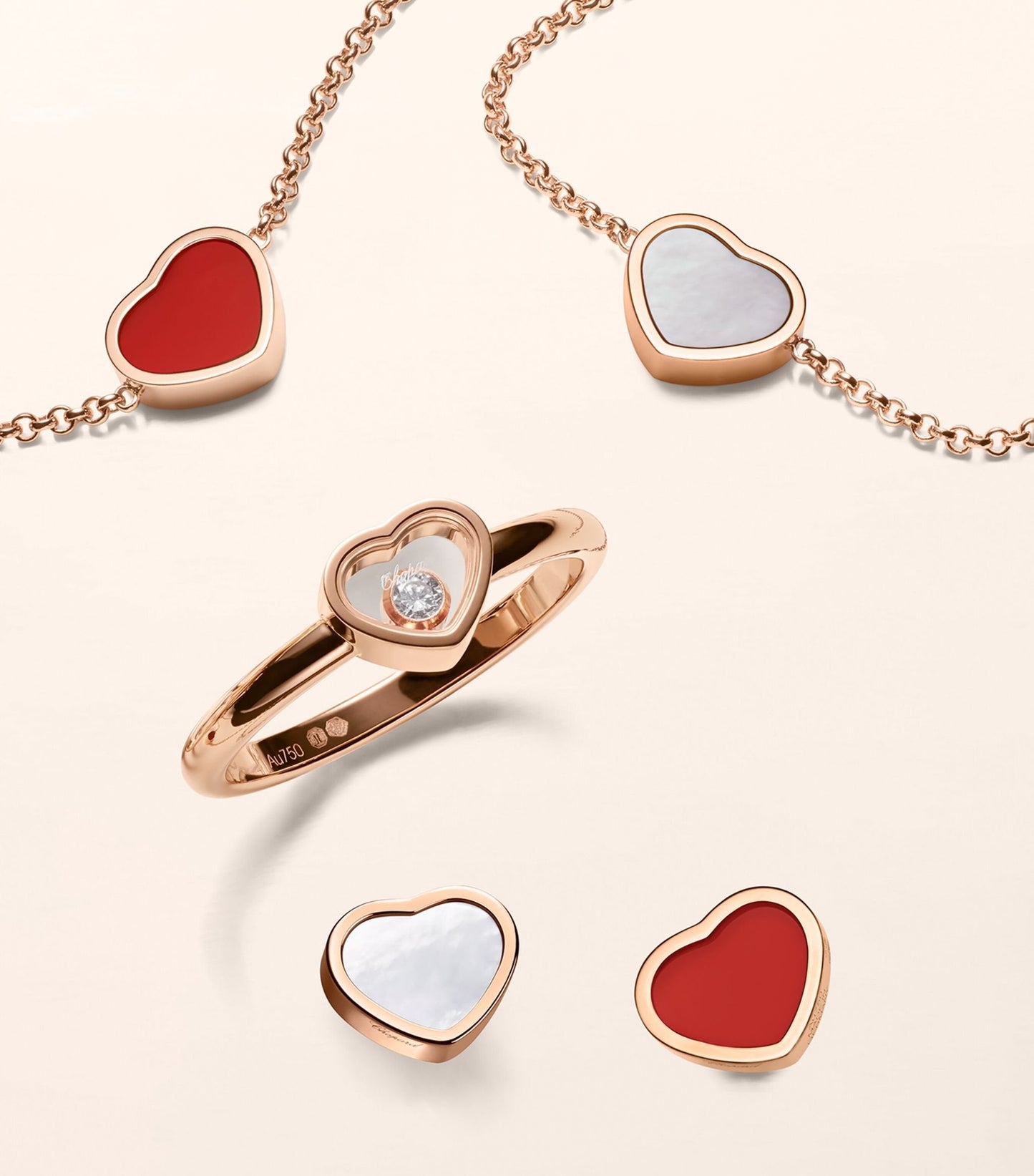 CHOPARD HEART PEDANT CARNELIAN NECKLACE