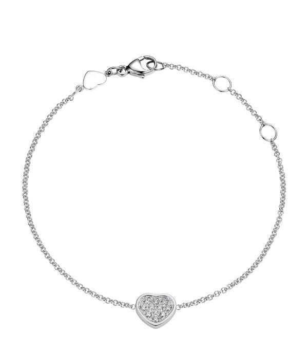 CHOPARD HAPPY HEART SILVER BRACELET DIAMOND