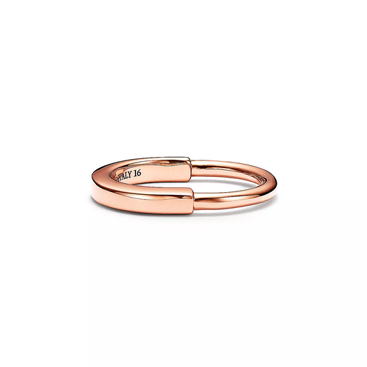 TIFFANY LOCK RING PINK GOLD