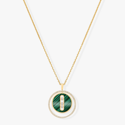 MESSIKA LUCKY MOVE 3 DIAMOND MALACHITE GOLD DIAMOND NECKLACE
