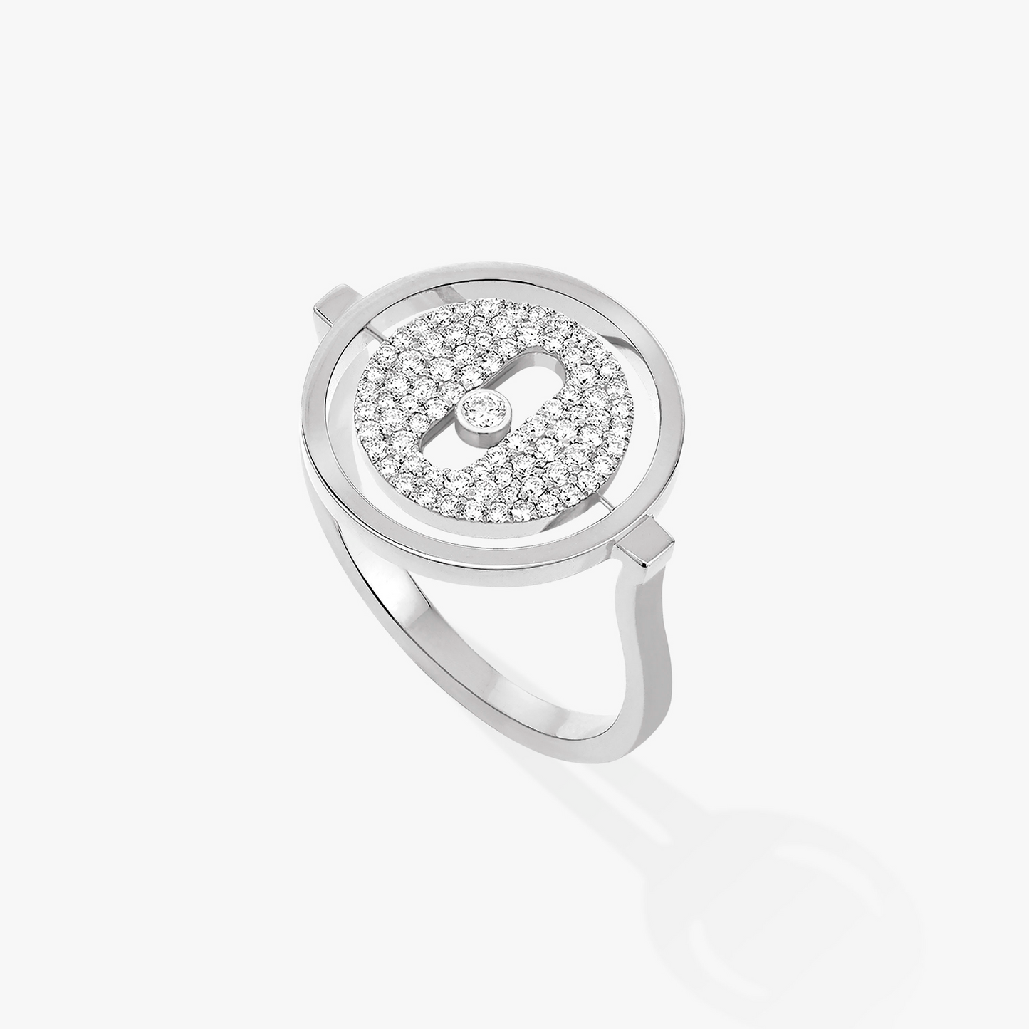 MESSIKA LUCKY MOVE PAVED SILVER DIAMOND RING
