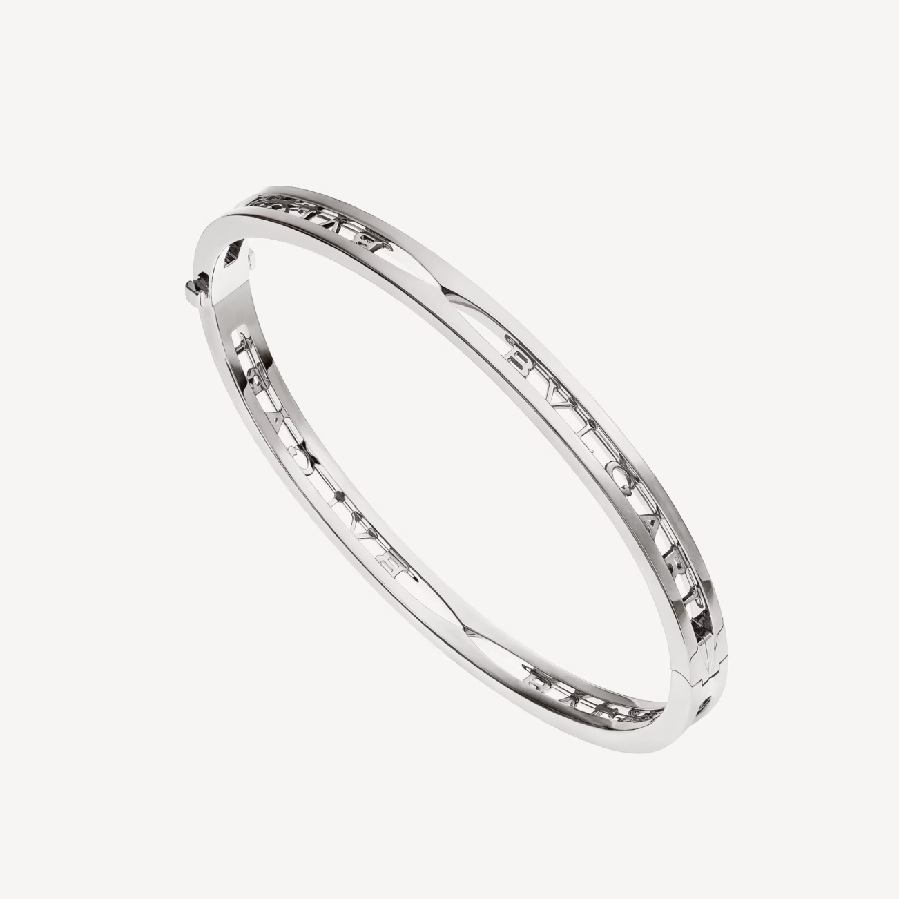 BVLGARI ZERO 1 SPIRAL LOGO SILVER BRACELET