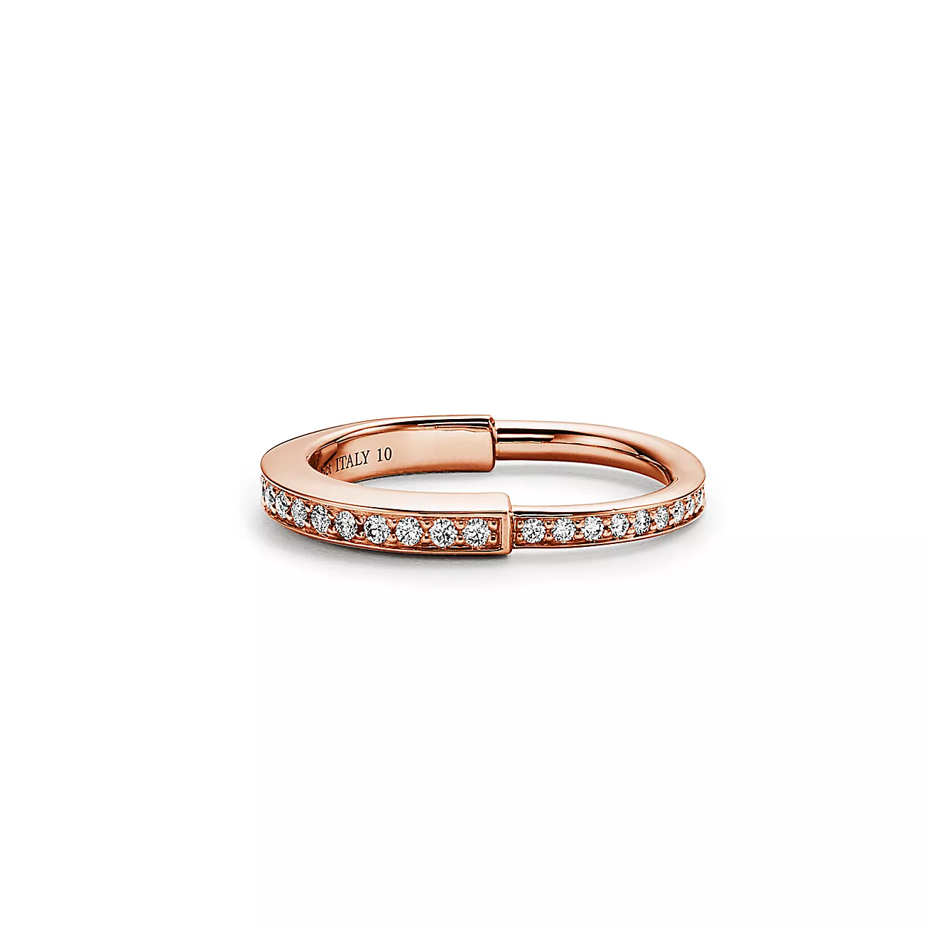 TIFFANY LOCK RING DIAMOND PAVED