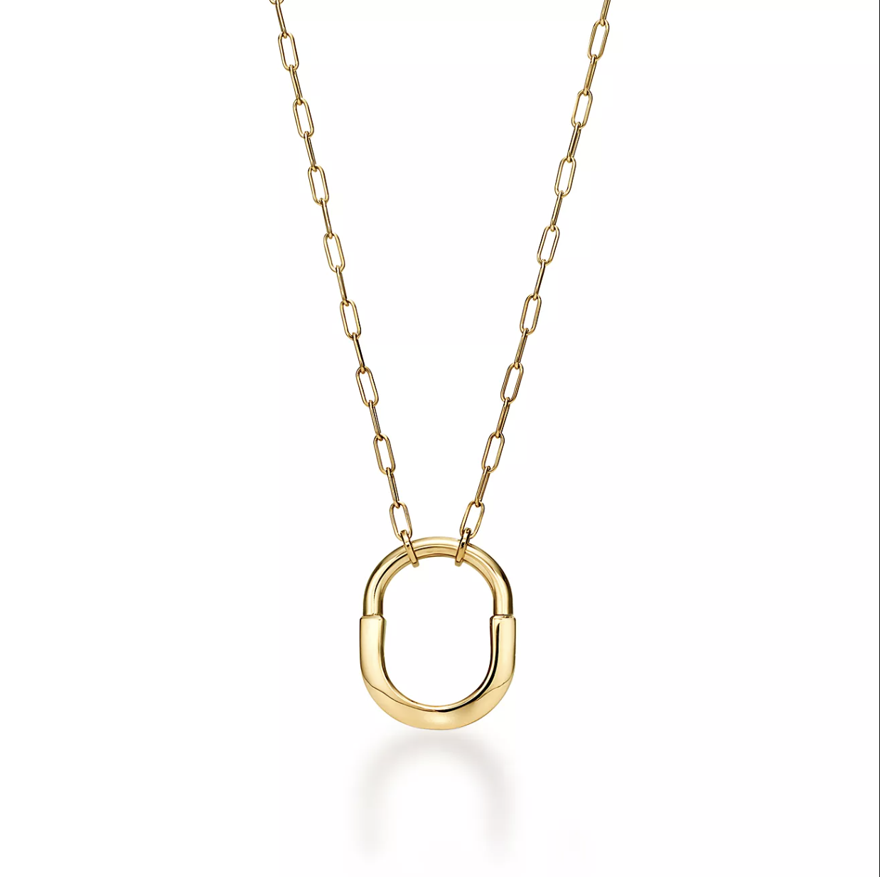 TIFFANY LOCK NECKLACE GOLD