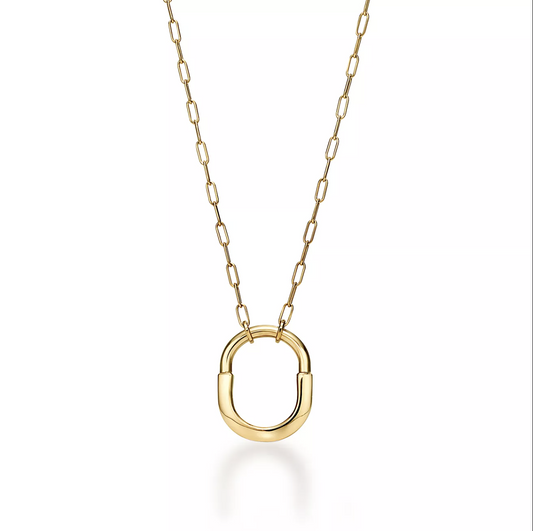 TIFFANY LOCK NECKLACE GOLD