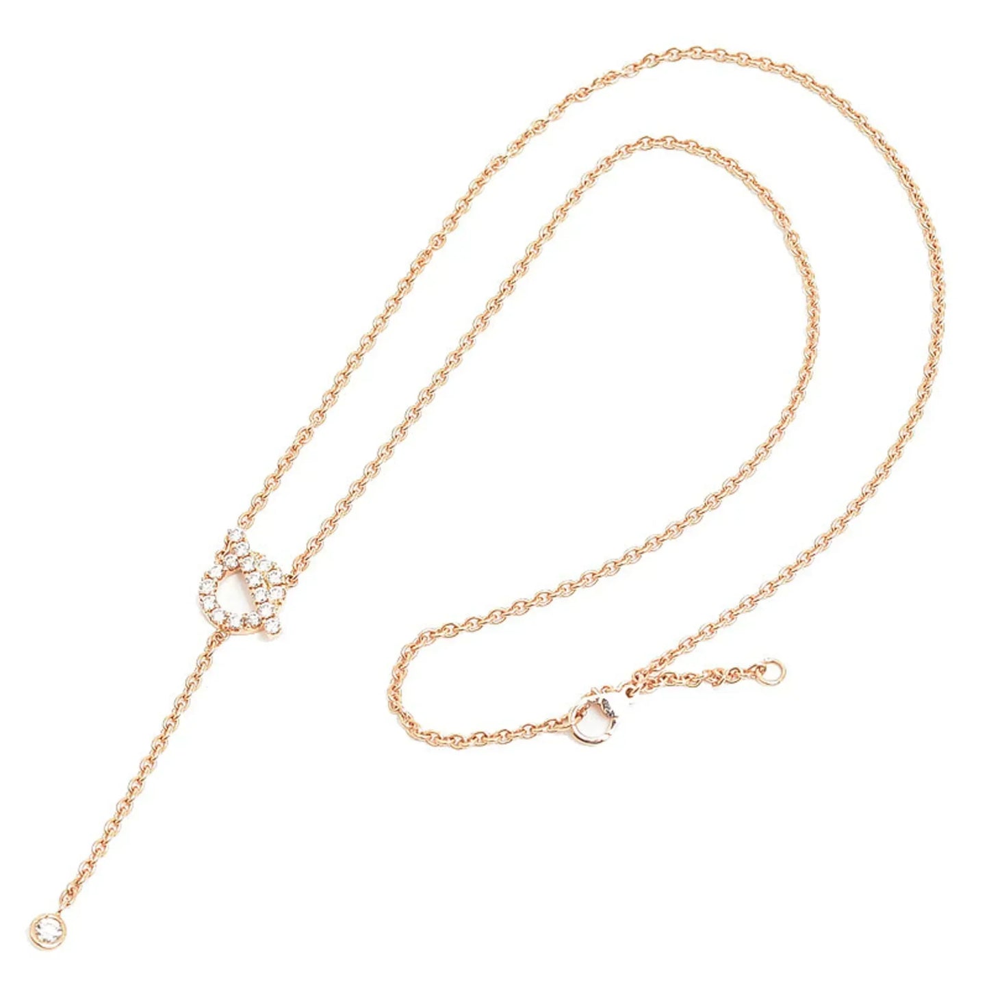 HERMES FINESSE PINK GOLD DIAMOND NECKLACE