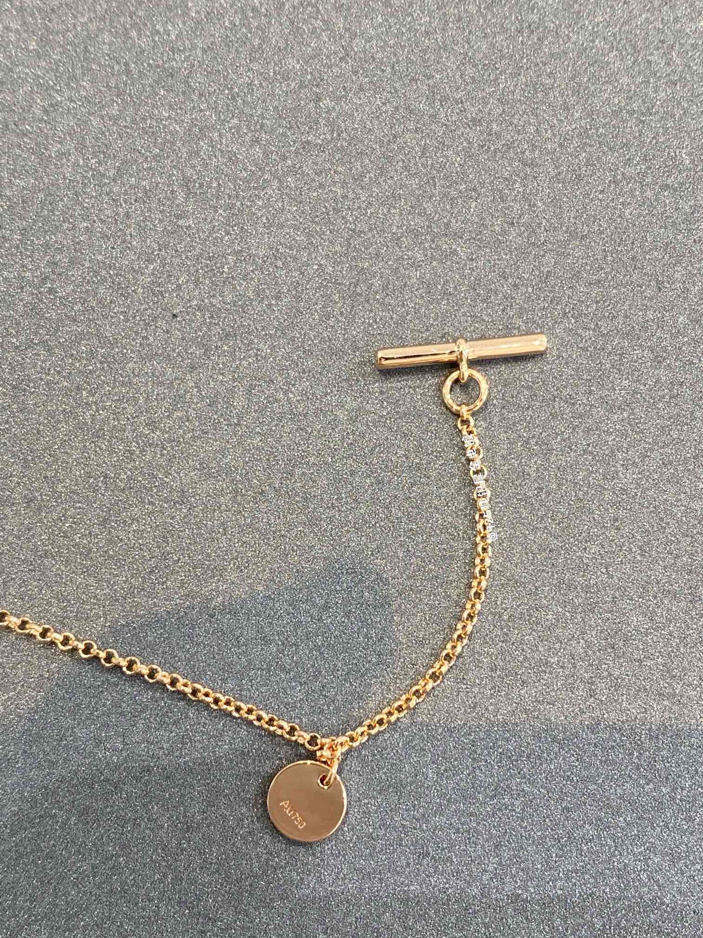 HERMES H Classic Gold Coin Bracelet