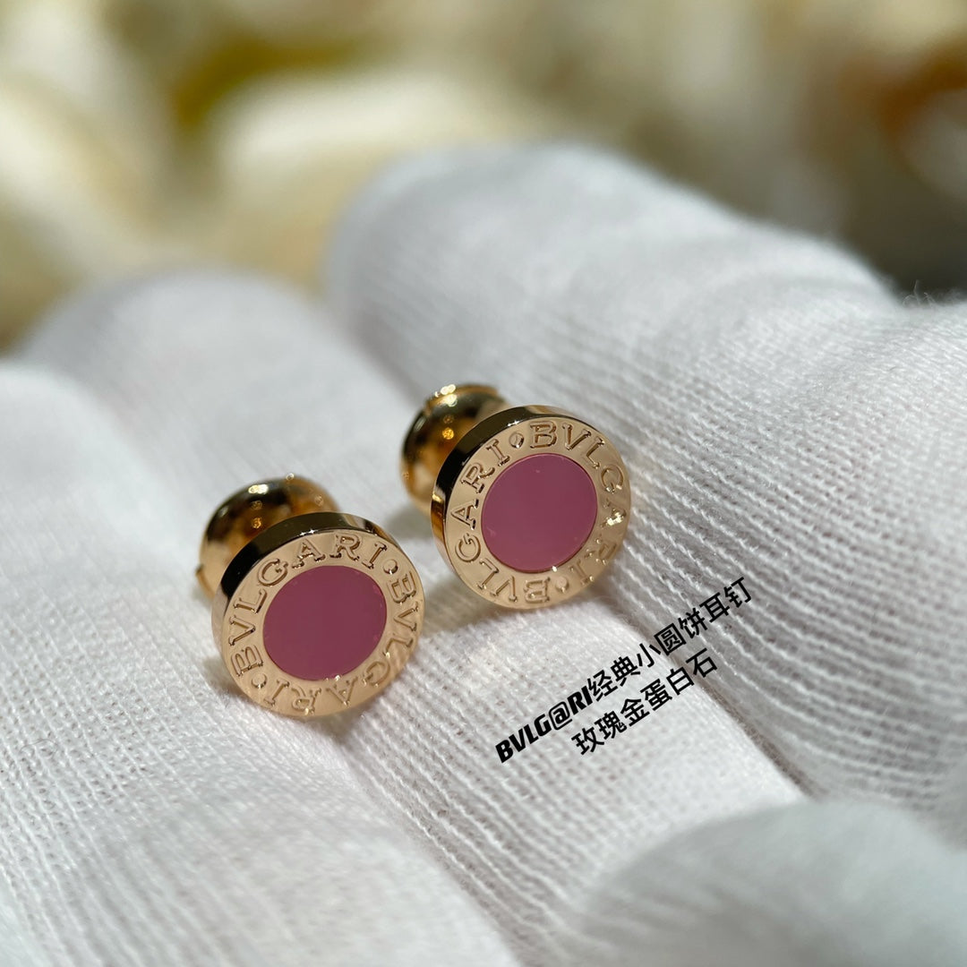 BVLGARI BVL EARRINGS CLUSTER PINK MOP