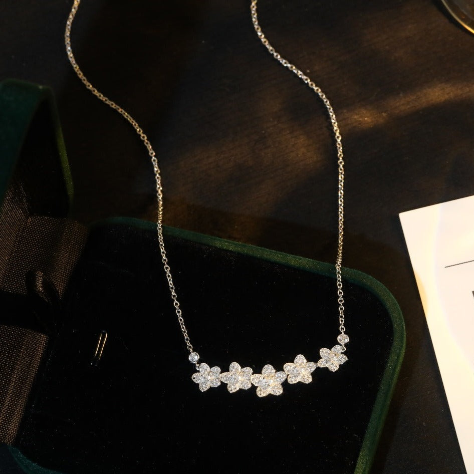 TIFFANY wild flower diamond line pendant