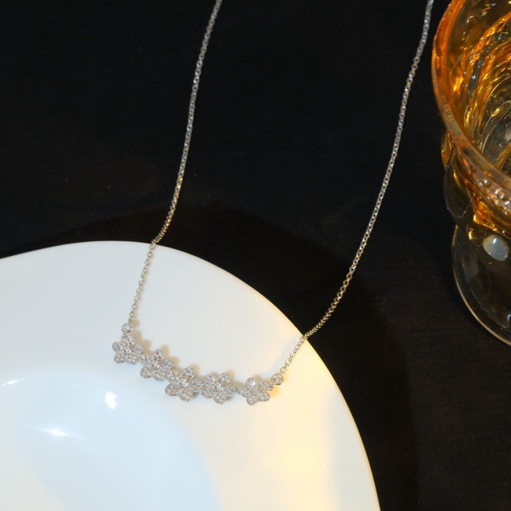 TIFFANY wild flower diamond line pendant