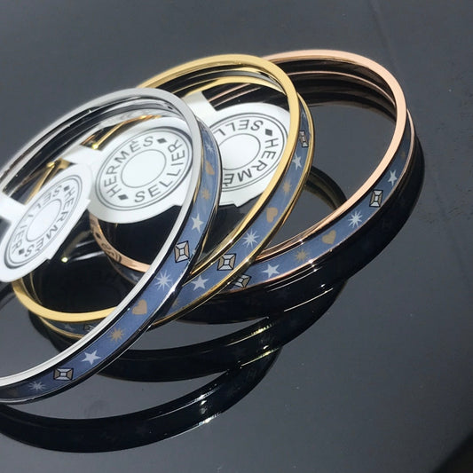 HERMES H Uni Bangle Blue Bracelet