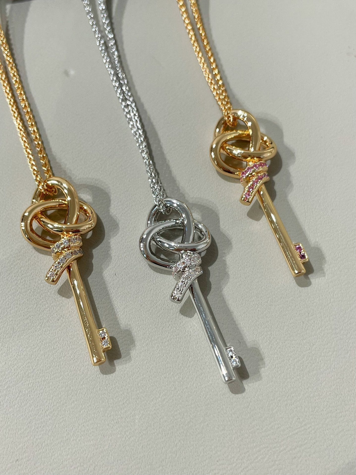 TIFFANY tiffan key woven necklace