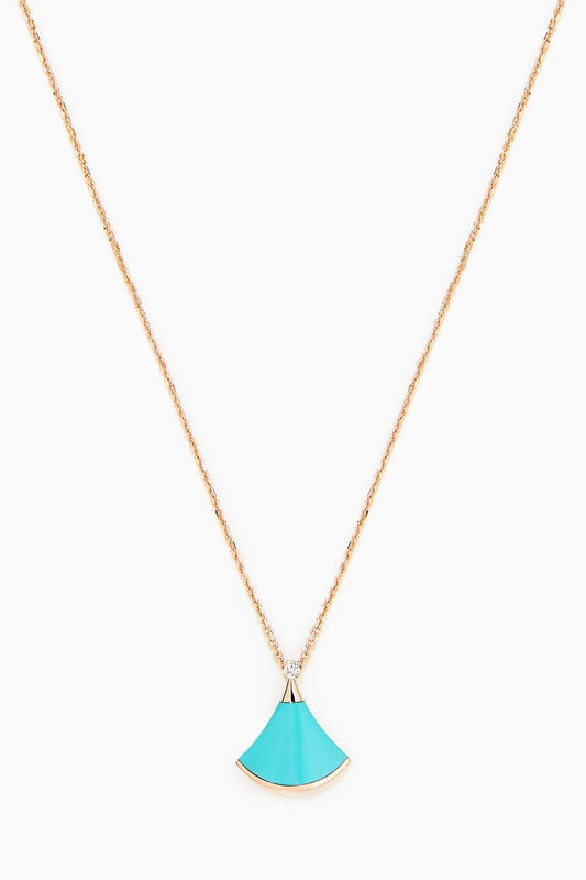 BVLGARI DREAM NECKLACE TURQUOISE PINK GOLD