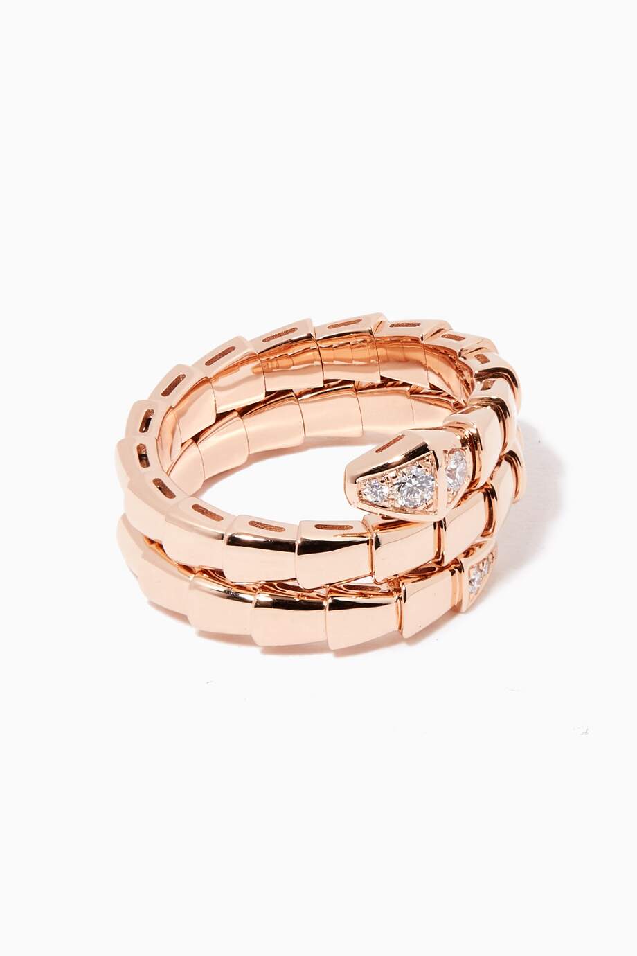 BVLGARI SERPENTS DOUBLE ROW DIAMOND RING