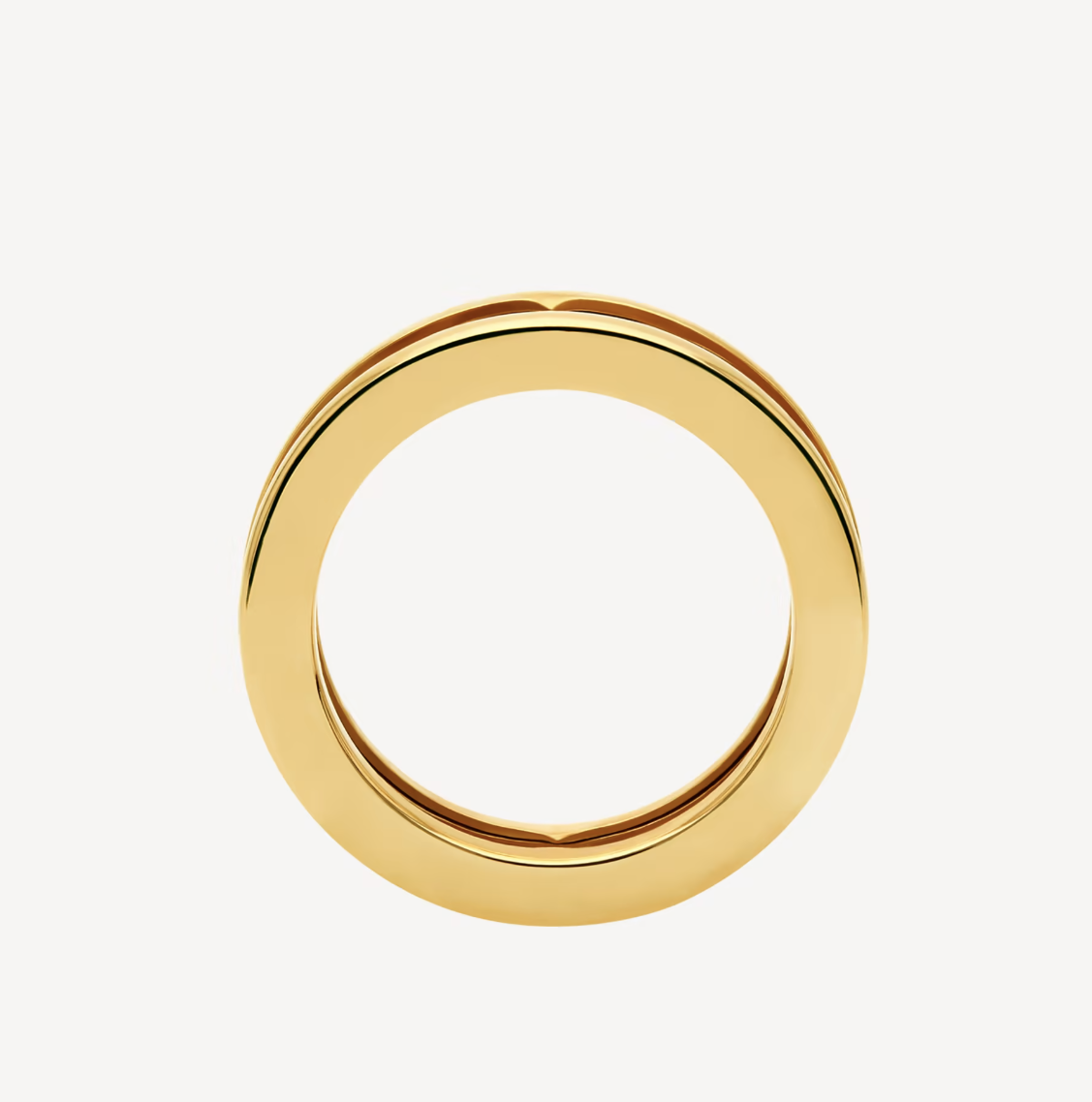 BVLGARI ZERO 1 ONE-BAND WITH OPENWORK LOGO SPIRAL RING