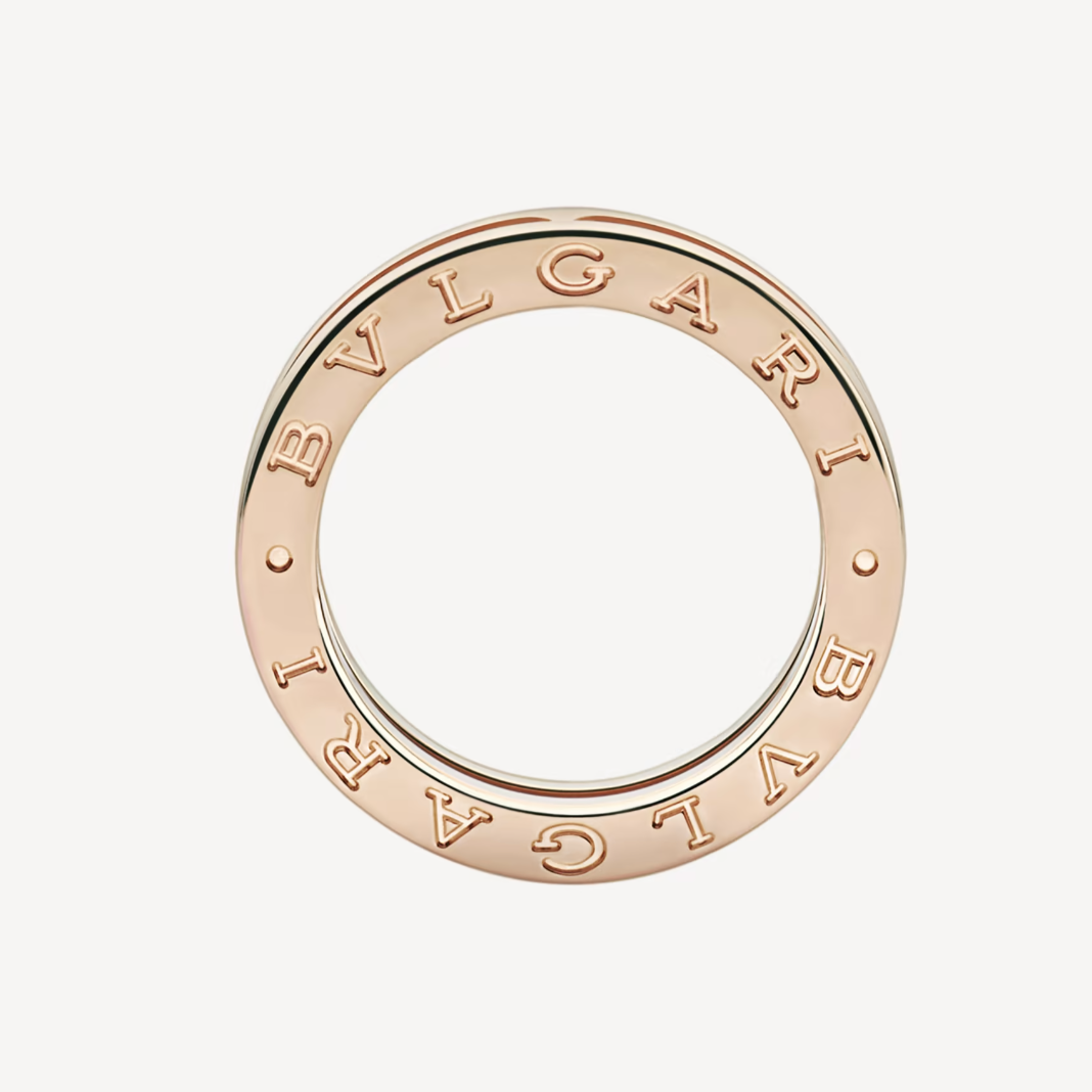 BVLGARI ZERO 1 ONE-BAND PAVED DIAMONDS ON THE SPIRAL RING