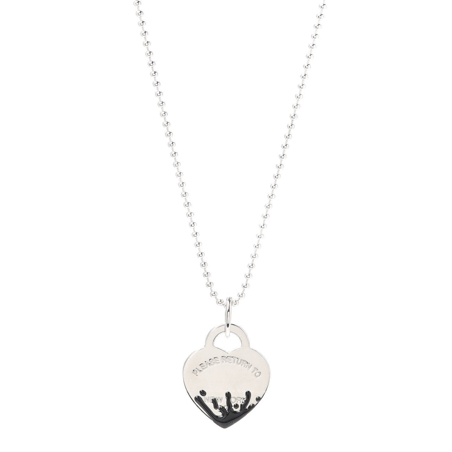 TIFFANY COLOUR HEART SPLASH TAG NECKLACE