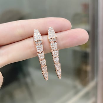 BVLGARI SERPENTI EARRINGS FULL DIAMOND