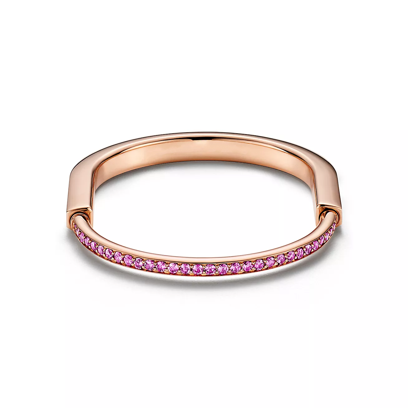 TIFFANY LOCK BRACELET ROSE DIAMOND PINK GOLD