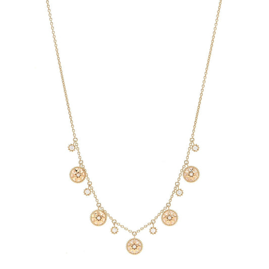 DIOR ROSE VENTS 5 MOTIF NECKLACE