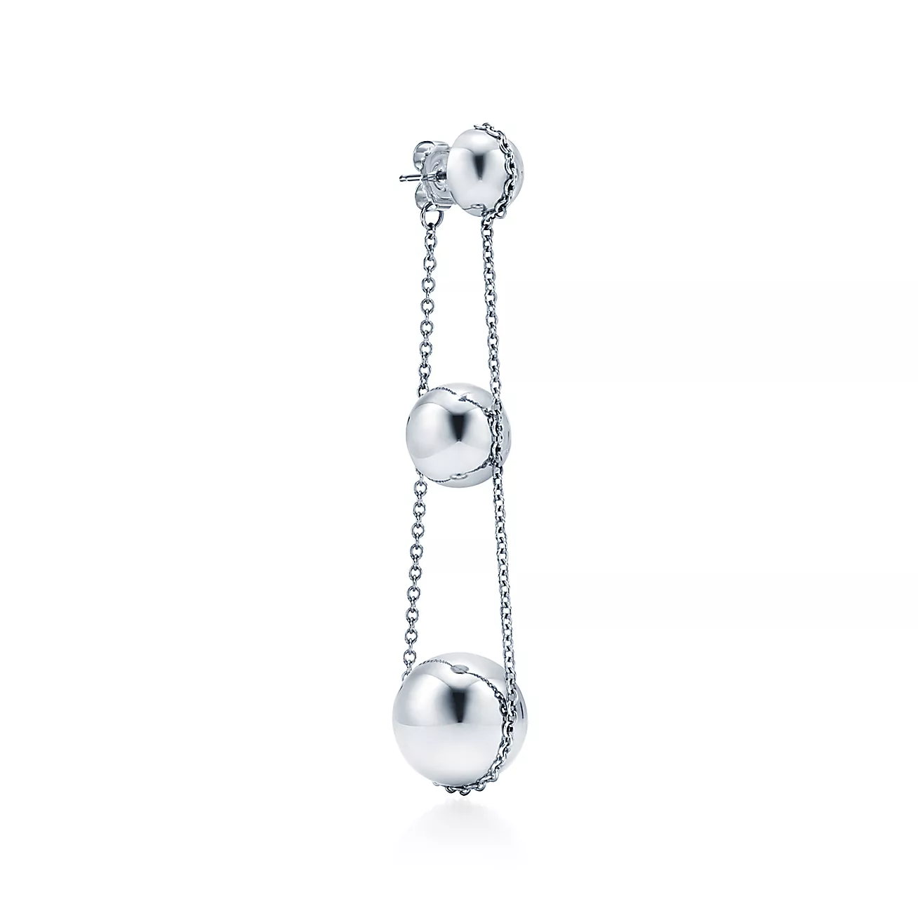 TIFFANY TRIPLE DROP SILVER EARRINGS