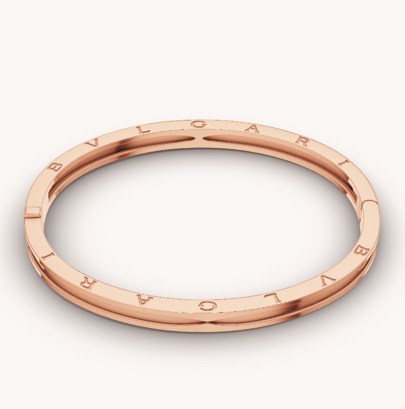 BVLGARI ZERO 1 SPIRAL PINK GOLD BRACELET