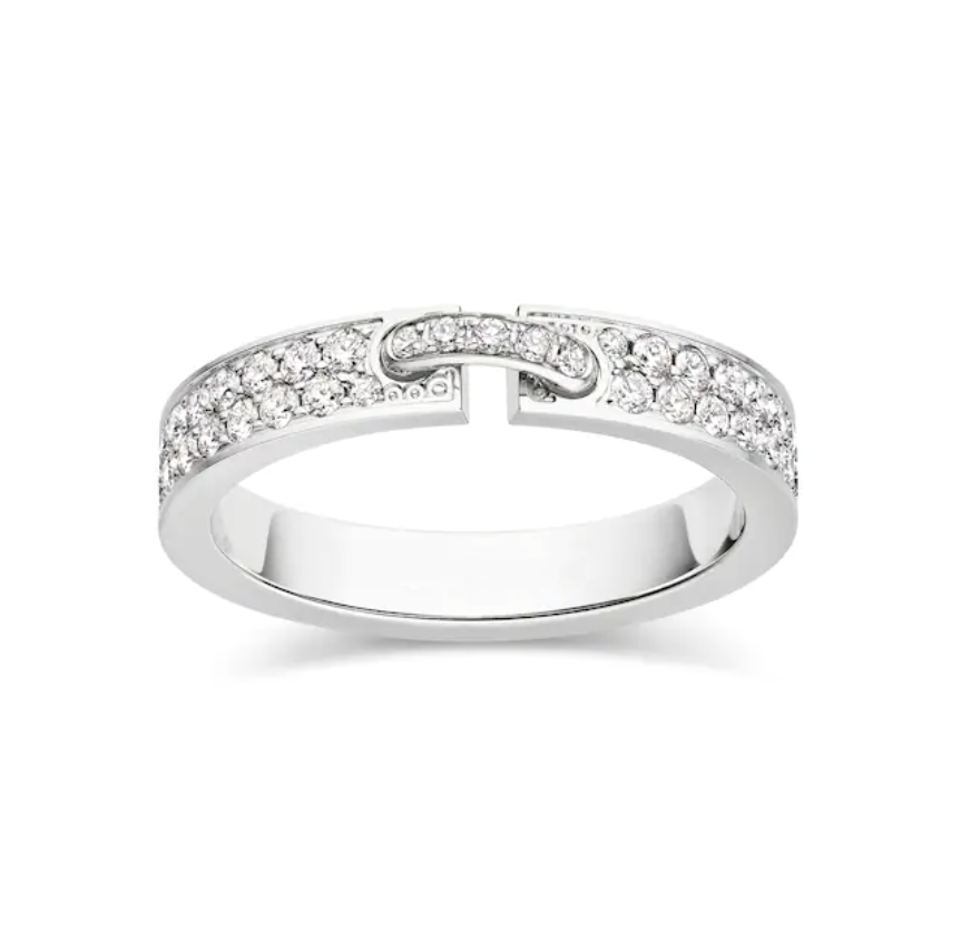 CHAUMET ALLIANCE LIENS ÉVIDENCE PAVED DIAMOND 4MM RING