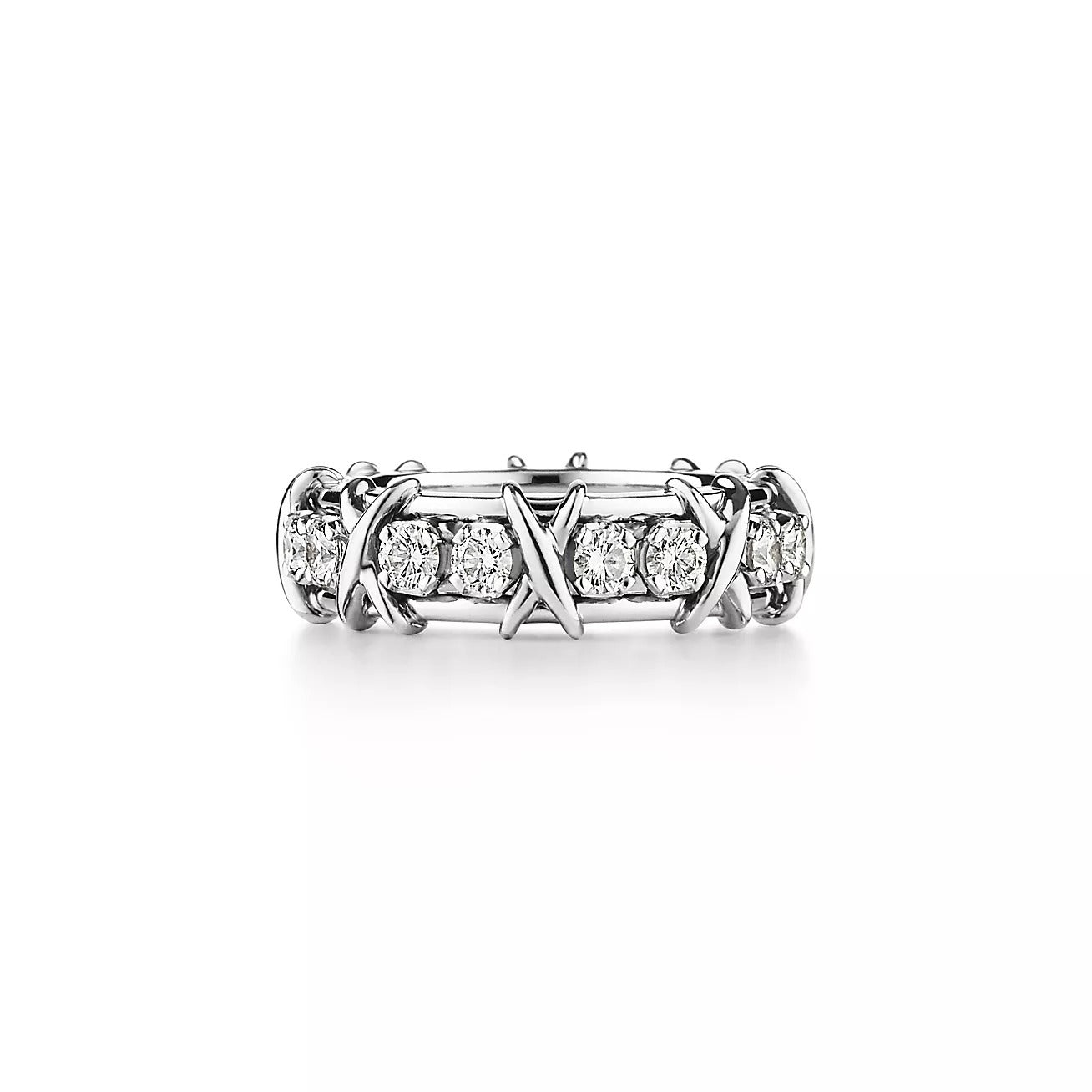 TIFFANY SIXTEEN STONE SILVER RING