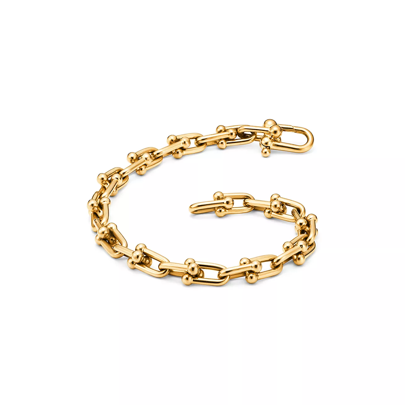 TIFFANY HARDWEAR SMALL LINK 26 MOTIF GOLD BRACELET