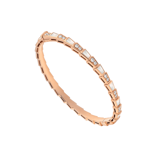 BVLGARI SERPENTI BRACELET PINK GOLD MOP DIAMOND
