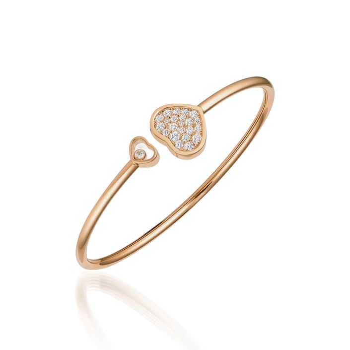 CHOPARD HAPPY HEART PINK GOLD BRACELET DIAMOND