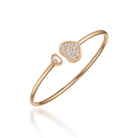CHOPARD HAPPY HEART PINK GOLD BRACELET DIAMOND