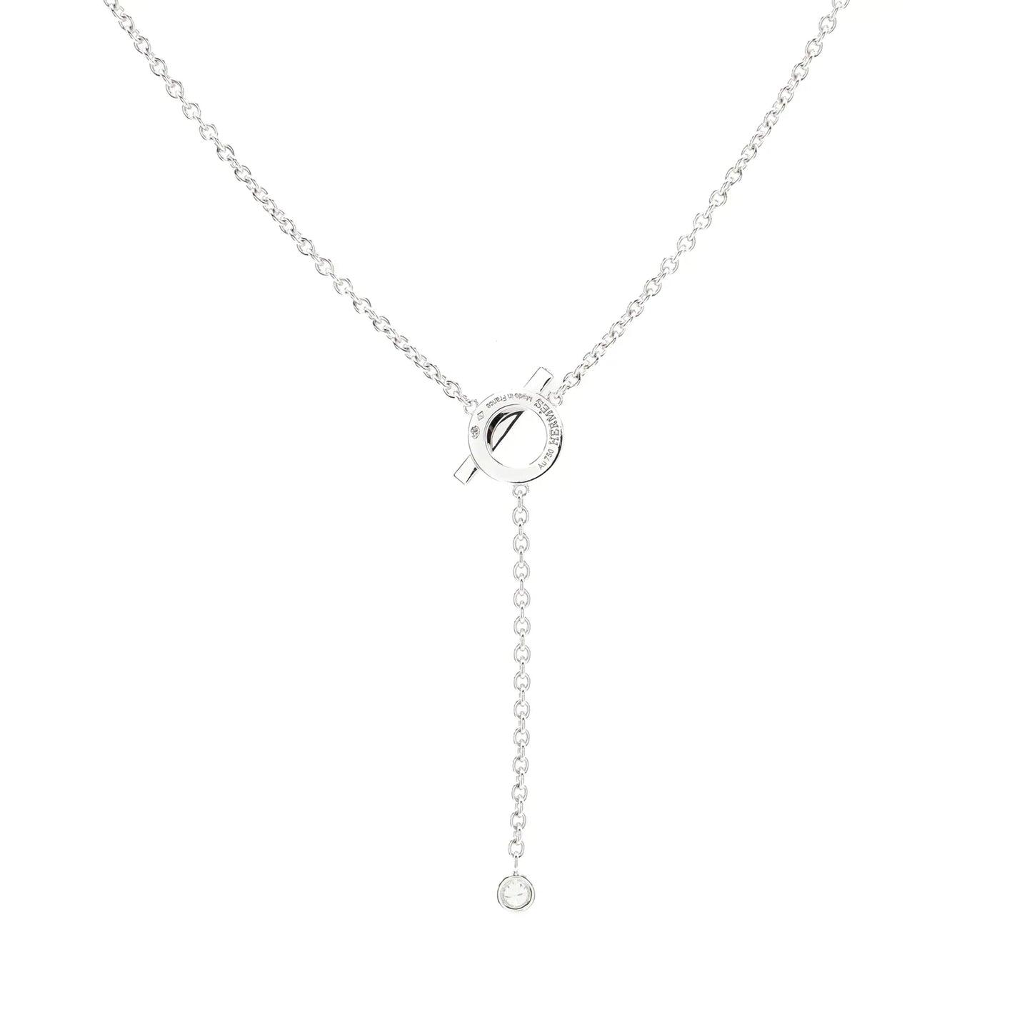 HERMES FINESSE SILVER DIAMOND NECKLACE