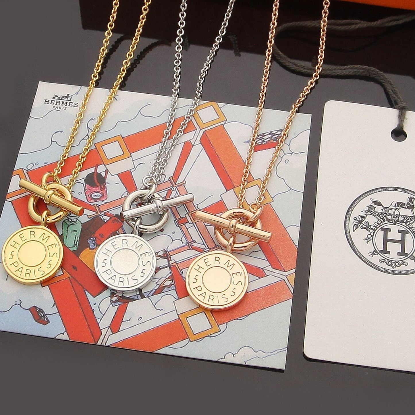 HERMES CHAINE VERSO  NECKLACE