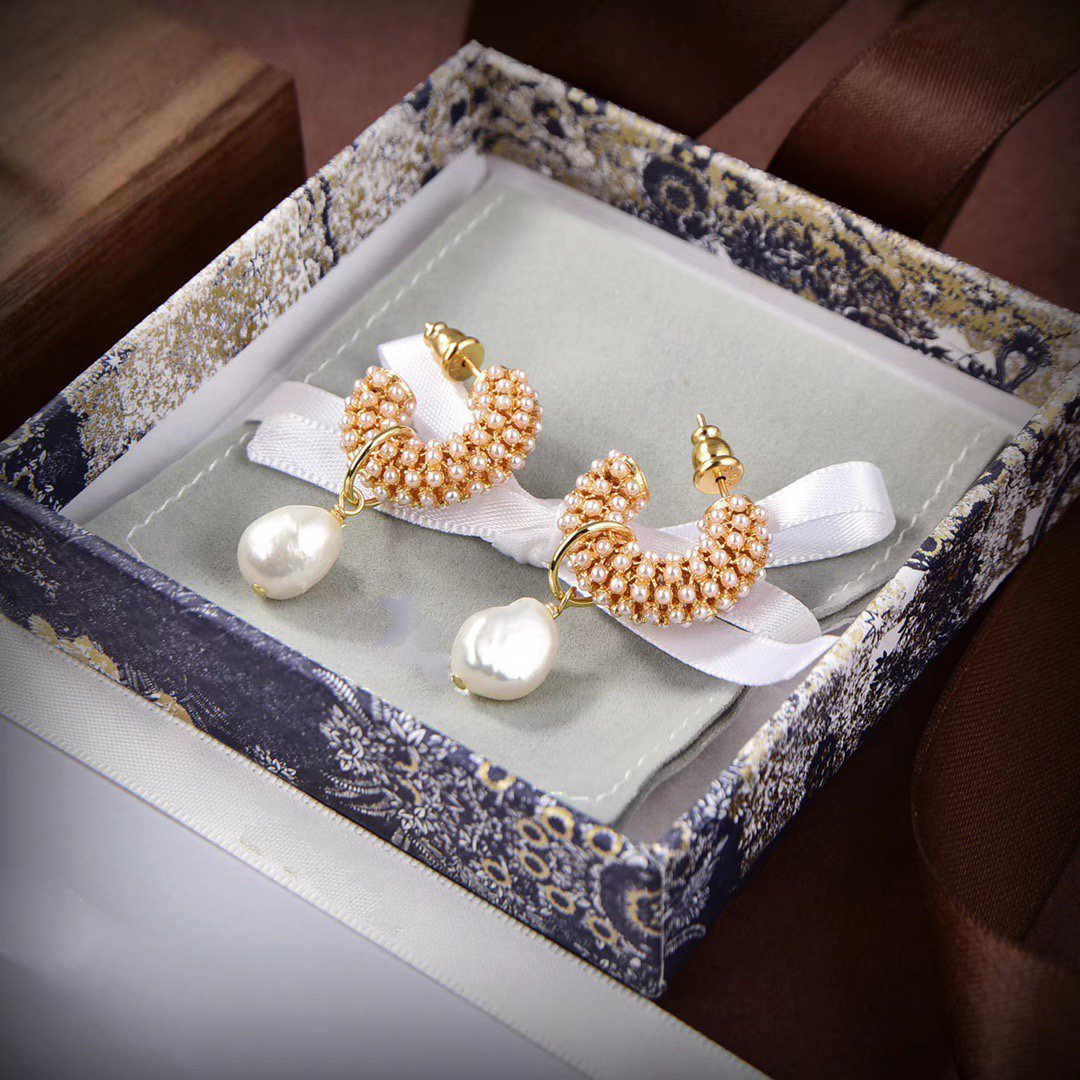 DIOR D-RENAISSANCEN GOLD EARRINGS